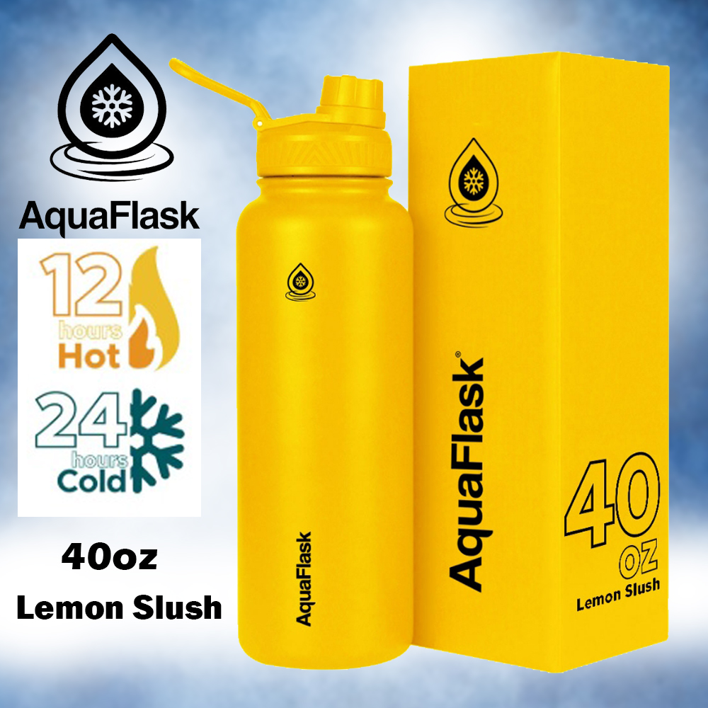 Aqua Flask Original Stainless-Steel Water Bottle – 40oz