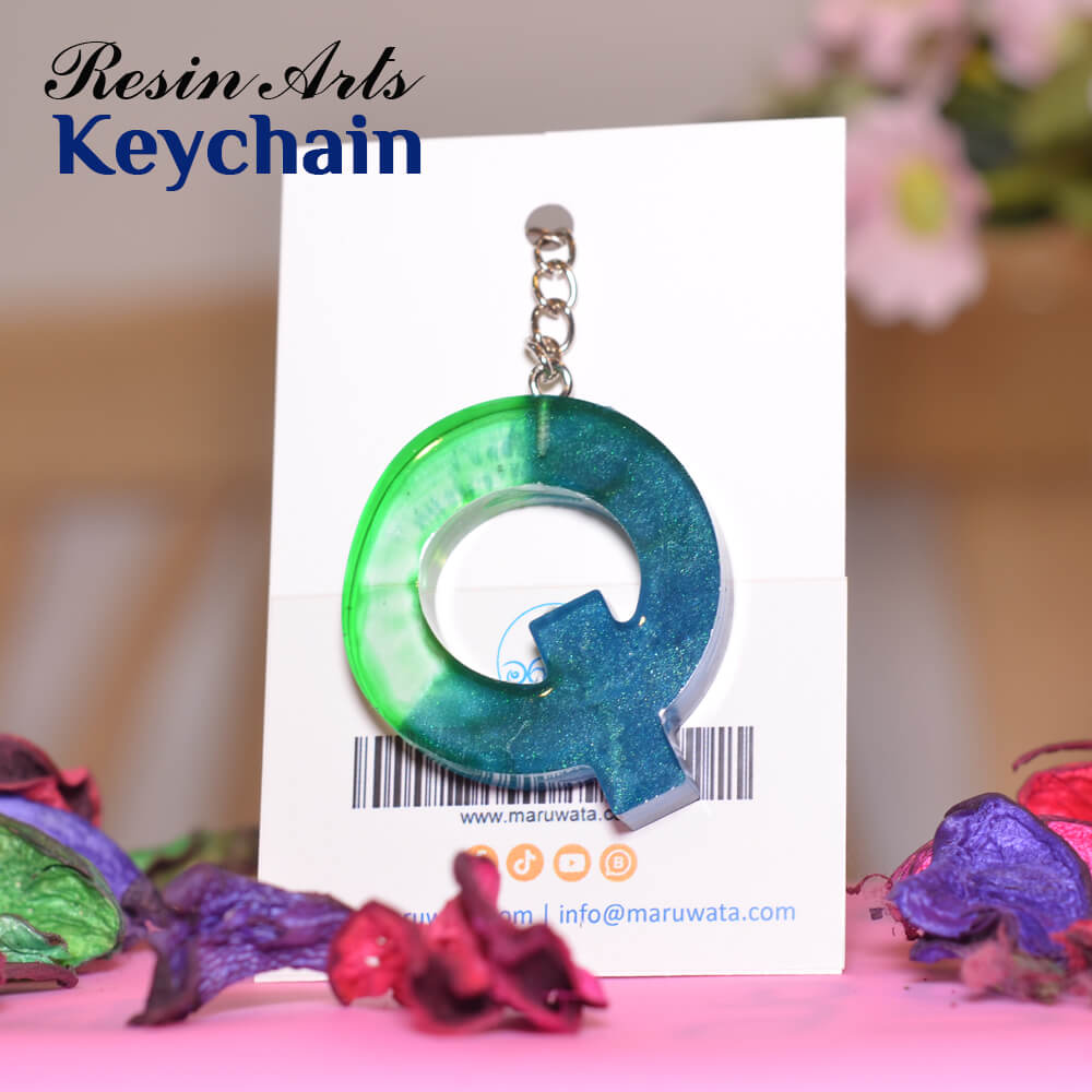 Resin Arts Alphabet keychain - Qty 10pcs